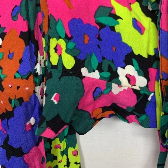 AFRM Vibrant Floral Tie-Front Blouse - Picture 11 of 14